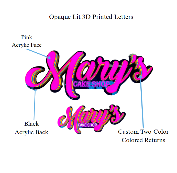 3D Printed Letters